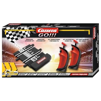Carrera - 20061676 GO!!! Wireless Upgrade Kit (Juni) | Kabellose Handregler für GO!!! Rennbahnen | Enthält Wireless Anschlussschiene & 2 Handregler | Verbesserter Komfort & Bewegungsfreiheit