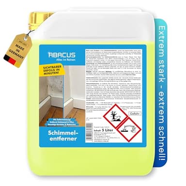 ABACUS® Schimmelentferner, Schimmelspray für Wand & Bad, Schimmelstop mit Langzeitwirkung, Schimmelmittel, Schimmel-Blocker, Schimmel-Entferner, Anti-Schimmel – Schimmelentferner 5 Liter