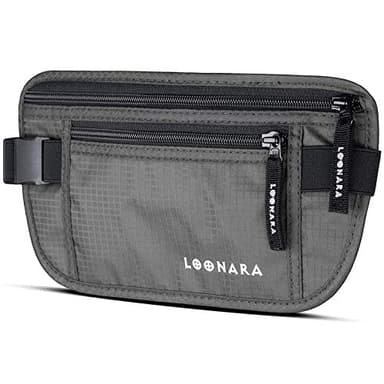 Diebstahlsichere Tasche mit RFID Blocker für Dein Reise-Zubehör - Geldgürtel (Money Belt) als Reise Sicherheitstasche - Brustbeutel Damen, Fanny Pack, Bauchtasche Damen Klein, Reise Bauchtasche