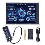 Mini-Monitor, Mini-Display, Monitor-Set mit 3,5-Zoll-Bildschirm, IPS-Monitor um 360 ° drehbar mit vollem Betrachtungswinkel für ITX-Gehäuse (mit USB 3.0-Splitter)