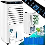KESSER® 4in1 Mobile Klimaanlage | Fernbedienung | Klimagerät | Ventilator Klimaanlage | Timer | 3 Stufen | Ionisator Luftbefeuchter | Luftkühler | Standventilator | 10L Tank| Inklusive Kühlakkus| Weiß