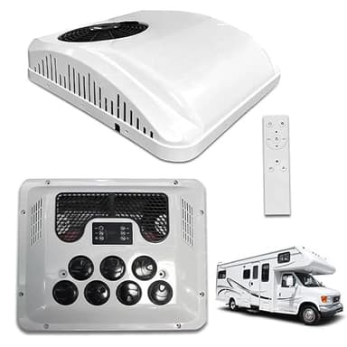 DSYYNAY Dachklimaanlage für Wohnmobile, Doppelfunktion, Kalt- und Warmfunktion, 12 V/24 V/48 V/72 V/96 V/220 V, Universal, mit Frequenzregulierung und geringem Geräuschpegel (48 V)
