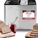 GASTROBACK Brotbackautomat Advance - Vollautomatische Brotbackmaschine + 18 Programmen inkl. Joghurtmaschine, Timer-Funktion, Zutatenfach, Sichtfenster, Brotautomat / Backmaschine in Edelstahl Optik