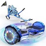 EVERCROSS 6,5" Hoverboards mit Sitz, Self Balance Scooter mit Bluetooth & LED, Hover Board mit Hoverkart mit 4Ah Batterie für Kinder Jügen Erwachsen