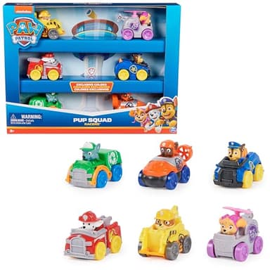 PAW PATROL - Fahrzeug Set Pup Squad Racers, 6-teiliges Geschenkset, Mini-Flitzer im Hosentaschen-Format 6 cm, für Kinder ab 3 Jahren