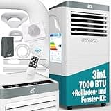 Monzana® Mobile Klimaanlage MZKA780 7000 BTU 3in1 Fernbedienung 2100W Abluftschlauch Timer Schlafmodus Klimagerät Luftentfeuchter Air Conditioner