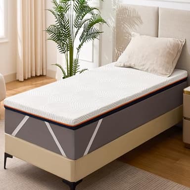 Solviente Premium Topper 90x200cm H3-7.5cm Memory Foam & Kaltschaum, Orthopädisch & Atmungsaktiv, Oeko-TEX® Zertifiziert, Abnehmbarer Bezug, rutschfest, Langlebig & Hygienisch