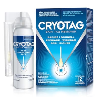 Cryotag Skin Tag Remover - Stielwarzen Entferner - Schnell Wirksam Sicher - Klinisch nachgewiesen, Vereisunsgmittel zur Behandlung von Stielwarzen, bis zu 12 Anwendungen