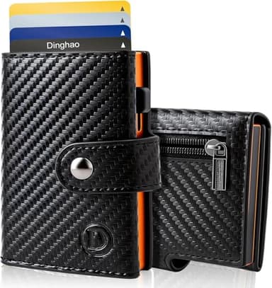 Dinghao Geldbörse Herren Portmonee Herren mit Münzfach & RFID Schutz, Slim Wallet mit Münzfach als Kompakter Geldbeutel Portemonnaie, Kartenetui Kreditkartenetui Wallets for Men für Alltag und Reise