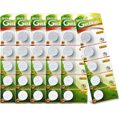 GutAlkaLi 30 Stück CR2032 Knopfzellen CR 2032 3V Lithium Knopfzelle Elektro CR 2032 Lithium