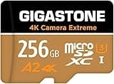 [5 Jahre kostenlose Datenwiederherstellung] GIGASTONE 256GB Micro SD Karte, 4K Kamera Extreme MAX, bis zu 160/130 MB/s, MicroSDXC Speicherkarte für Gopro Drohne DJI Switch, A2 V30 U3 +Adapter