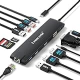 2024 Upgrade Lemorele Docking Station USB C/A 10Gbps 3*Display- 14 in 1, USB C Dock 2 HDMI Adapter 4K, Ethernet, 2 USB 3.2, 2 USB 2.0, VGA, Type-C 3.1, PD 100W, Audio, SD/TF, für Windows, MacBook