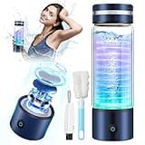 IUHFSIFS Upgrade Wasserstoff Wasserflasche【SGS-Zertifizierung - 4000PPB】【Nr.1 Doppelter Wasserstoffgehalt】Hydrogen Water Bottle Mit TOP SPE PEM-Technik, Wasseraufbereitung in 3 Minuten, Blau 420ML