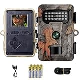 Rollei Wildkamera HD-30, 48MP 4K Wildtierkamera mit Bewegungsmelder Nachtsicht Infrarot Jagdkamera mit Akku & 2'' IPS-Display 0,4s Auslösezeit IP54 Überwachungskamera mit Passwort Schutz für Jagd Wald