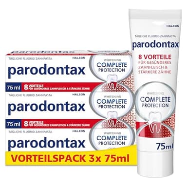 Zahnpasta - Parodontax Complete Protection Whitening Zahnpasta, 3x 75ml, Zahncreme bei Zahnfleischproblemen