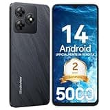 Blackview Wave 8C Handy Ohne Vertrag Android 14, 6GB+64GB/2TB SD, Octa Core 6,56" HD+, Akku 5000mAh, 13MP+8MP Kamera, 4G Dual SIM Smartphone Ohne Vertrag Günstig Simlockfreie, GPS/2 Jahre Garantie