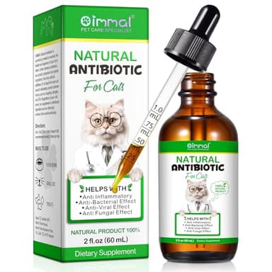 Natürliche Antibiotika für Katzen, Katzen-Antibiotika für Infektion, Katzen-Antibiotikum Unterstützt Immunsystem & Katze Allergie Relief, Juckreiz Linderung für Katzen, Katze Antibiotika für UTI, 60ml