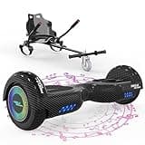 MEGA MOTION Hoverboards mit Hoverkart für Kinder, 6.5 Zoll Hoverboards mit Bluetooth Lautsprecher, mit LED-Leuchten, Geschenk für Kinder und Jugendliche
