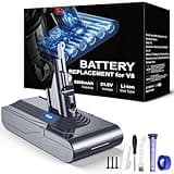 6000mAh Akku kompatibel mit Dyson V8 Absolute, Animal, Animal Exclusive, Fluffy, SV10, V8 Range (215681, 967834-02)
