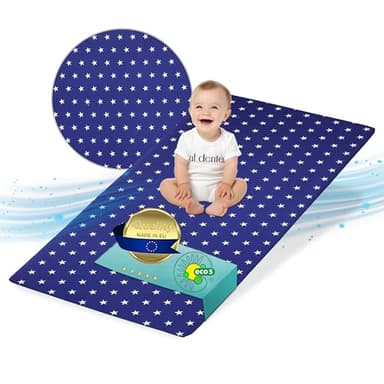 Best For Kids - Kindermatratze 60x120 | klappbare Kindermatratze | Babybettmatratze 60x120 | Kinder Rollmatratze | Reisebett-Schaumstoffmatratze | Kinderbettmatratze mit Mikrofaserbezug (Marineblau)