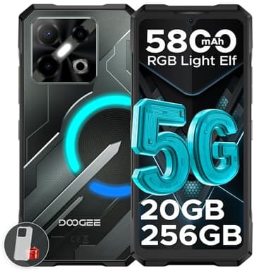 DOOGEE Blade GT Play 5G Outdoor Handy Ohne Vertrag mit LED Lichteffekt, Dimensity 7025, 20GB+256GB/2TB TF, 6.72" FHD+120Hz Ultradünn Outdoor Smartphone,50MP/Fingerabdruck/Face ID/Dual SIM/NFC/IP68/69K