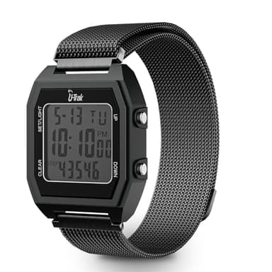 U-Trak 3D-Schrittzähler-Uhren zum Gehen, einfache Schrittzähler-Uhren mit magnetischem Uhrenband, wasserdichte Schritt-Tracker-Uhren mit magnetischem Uhrenarmband für Männer, Frauen, Kinder, Senioren