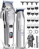 Haarschneidemaschine Set für Herren, Haarschneider, Bartschneider, Haartrimmer, Friseur, Rasierer, Pflegeset IPX7 Wasserdichte Wiederaufladbar für Männer