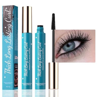 Mascara für ältere Frauen schwarze - 5D Wimperntusche Wasserfest Nicht Verklumpend, Hypoallergen, Volumengebend für dünner werdende Wimpern ＆ empfindliche Augen,wischfeste Formel (SchwarzB, Mascara)