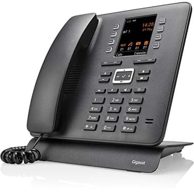 Gigaset Maxwell C - schnurgebundenes DECT-Telefon, mit bis zu 4 VoIP-Konten - 2,8“ TFT-Farbdisplay - Volltastatur - 8 Funktionstasten und 9 weitere auf dem Display, schwarz