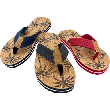 Siebi's Herren Surfer Sandalen Mode Kork EVA Sandalen Strand Urlaub Wellness Sandalen Marineblau 43/44 EU, marineblau, 43/44 EU