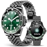 2025 DA GPT Smartwatch Herren mit Telefonfunktion, 1,19''AMOLED Android Smart Watch mit Herzfrequenz, SpO2, Schlafüberwachung, Wasserdicht Runde Uhr, 107 Sportmodi Fitnessuhr mit für Android iOS