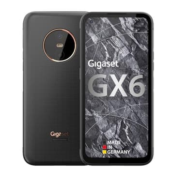 Gigaset GX6 - Outdoor Smartphone 5G - Militärstandard - staub- & wasserdicht IP68 - 6,6" FHD+ Display mit Gorilla Glass - 128GB+6GB RAM - 50MP Kamera - Schnellladen, Made in Germany, Titanium Black