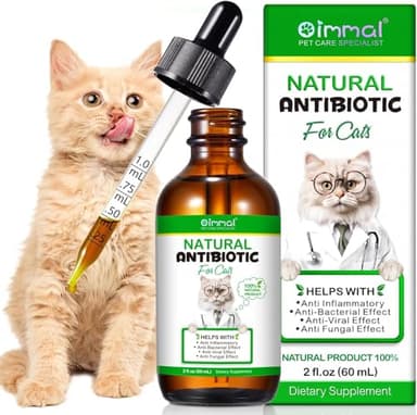 Natürliche Antibiotika Katzen 60ml, Katze Antibiotika für Infektionen, Katzenantibiotika unterstützt Immunsystem und Allergie Relief, Geeignet für alle Katzen - ohne künstliche Zusätze