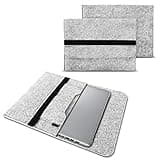 NAUC Laptop Hülle - kompatibel mit Samsung Galaxy Book5 Pro 360 Ultra 16 Zoll - Schutzhülle Sleeve Cover - robuste Notebook Schutztasche - hochwertige Tasche aus Filz, Farbe:Hellgrau