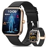 BANLVS 𝐁𝐥𝐮𝐭𝐳𝐮𝐜𝐤𝐞𝐫-Smartwatch Herren Damen 𝐁𝐥𝐮𝐭𝐳𝐮𝐜𝐤𝐞𝐫𝐦𝐞𝐬𝐬𝐮𝐧𝐠 mit Telefonfunktion,1.83"HD Smartwatch mit Herzfrequenz SpO2 IP68 Fitness Tracker für iOS Android Schwarzes Gold