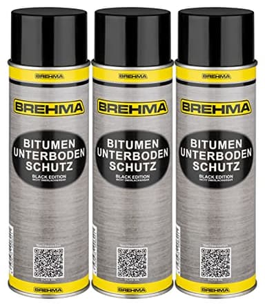 BREHMA 3X Bitumen Unterbodenschutz Black Edition 500ml Steinschlagschutz Spray schwarz