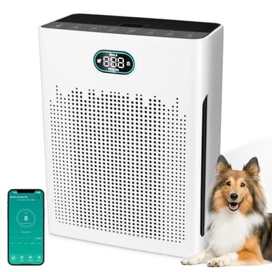 GOYJOY HEPA Luftreiniger,Air Purifier mit App-gesteuert&PM2.5 LED-Anzeige,Schlafmodus bis zu 22 dB,CADR 250m³/h bis 90㎡,Tiermodus,entfernt 99,97% von Staub, Pollen, Tierhaaren & Gerüchen