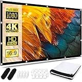 Osoeri Leinwand Beamer 120 Zoll, 16:9 HD Faltbarer Beamer Leinwand, Anti-Falten Doppelseitige Projector Screen 265x149cm, Tragbarer Projektor Leinwand für Zuhause, Schule, Treffen