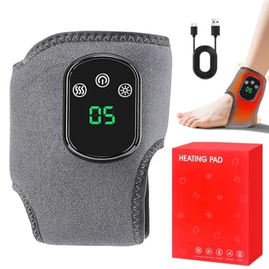 Fußmassagegerät, 3-In-1 Fussmassagegerät, Foot Massager, Fußmassage, Tragbares Kabellose Fußmassagegerät 3 Modi und 5 Wärmestufen für Knöchel, Ferse, Sohle, Fußgewölbe, Weihnachtsgeschenke für Eltern