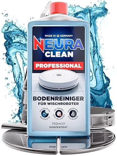 NeuraClean Bodenreiniger Wischroboter Reinigungsmittel [Extra Stark] Schaumarm 750ml - Saugroboter Reinigungsmittel für streifenfreie Reinigung mit Duft - Reiniger für Saugwischer aller Art