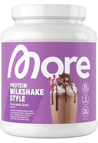 MORE Protein, Eiskaffee, 600 g, Mix aus Whey Konzentrat und Casein, ideal zum Muskelaufbau und -erhalt, mit Laktase, geprüfte Qualität - made in Germany