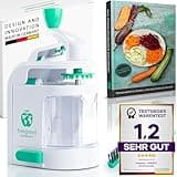 freegreen® GERMANY Spiralschneider mit Auffangbehälter [inkl. Kochbuch] I Ein Zoodle Maker, der begeistert I Zaubere Dir Dein Traumgericht aus Obst- & Gemüsenudeln