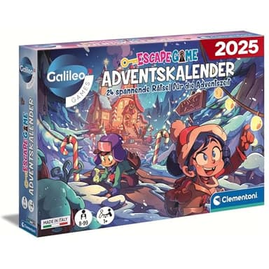 Galileo Escape Game Adventskalender 2025 - Rätsel-Adventskalender für Kinder - Tägliche Hinweise & Escape-Room-Abenteuer bis Weihnachten - 59466 von Clementoni