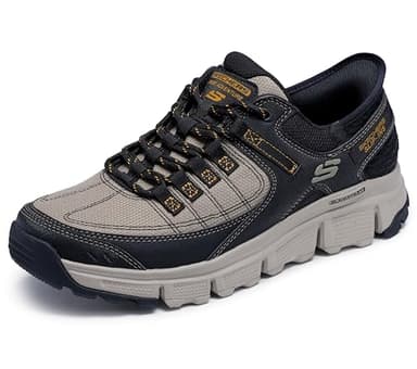 Skechers Herren Summits at Sneaker, Taupe Synthetic/Mesh/Black Trim, 47.5 EU