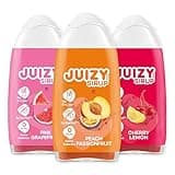 JUIZY WOW Squeeze Sirup Zuckerfrei | 3 x 65ml Mixed - Bis 36L Natürlicher Getränkesirup | Zero Kalorien | Vegan Bundle - Pink Grapefruit, Cherry Lemon, Peach Passionfruit | More Juice - Less Calories
