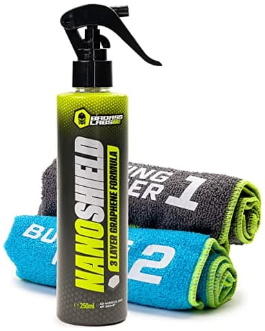 Nano Shield Autopolitur-Set - Hochwirksame Graphen-Keramikversiegelung, Schutz vor Korrosion, Salz und Kratzern - Wasserabweisendes Autowachs mit UV-Schutz, Autolack politur Für alle Fahrzeugtypen