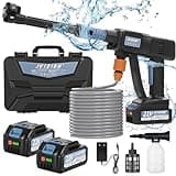 Akku Hochdruckreiniger, Hydro Blast, Hydroplast Akku Hochdruckreiniger mit 6-In-1 Multifunktionale, Mobiler Hochdruckreiniger für Autos,Terrasse,Fenste
