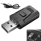 USB Bluetooth Sender Audio Tv Bluetooth Adapter, 2-In-1-Bluetooth Sender Empfänger Bluetooth Adapter Bluetooth Transmitter mit Klinke 3,5, für/Tv/Pc/Auto/Lautsprecher/Kopfhörer/Heimstereo