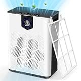 HEPA 14 Luftreiniger Allergiker mit Washbarer Filter, CADR 300m³/h für 120㎡, Air Purifier mit 22dB, Timer, Luftqualitäts-Feedback & Automodus,Luftfilter gegen Schimmel, Staub, Gerüche, Tierhaaren