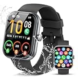 Coucur Smartwatch Herren Damen, 1.96" HD Smart Watch mit Telefonfunktion, 110+ Sportmodi Fitnessuhr mit Schrittzähler/Herzfrequenz/Schlafmonitor, IP68 Wasserdicht Sport Uhr kompatibel für Android iOS